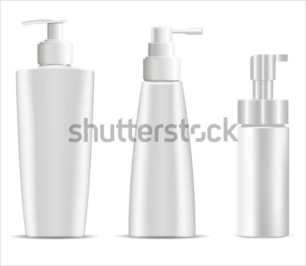 Spray Pump Bottle Vector Mockup