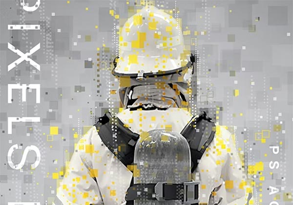 Pixels Poster Photoshop Action