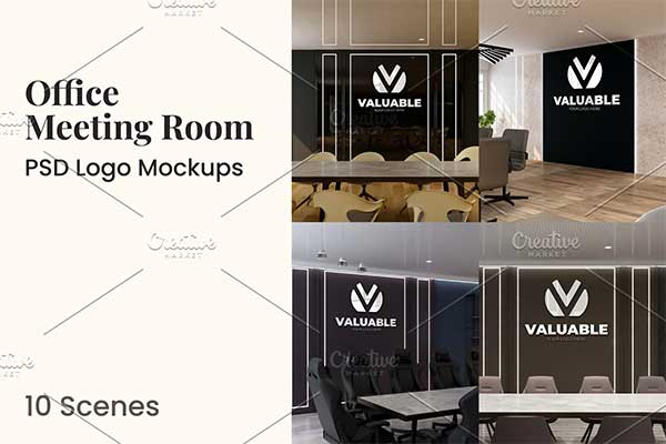 Logo Office Meeting Room Mokcups