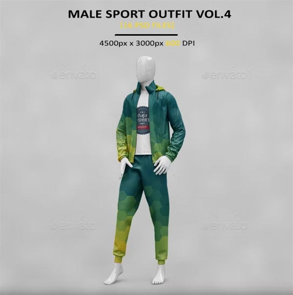 Male Sport Outfit Mockup