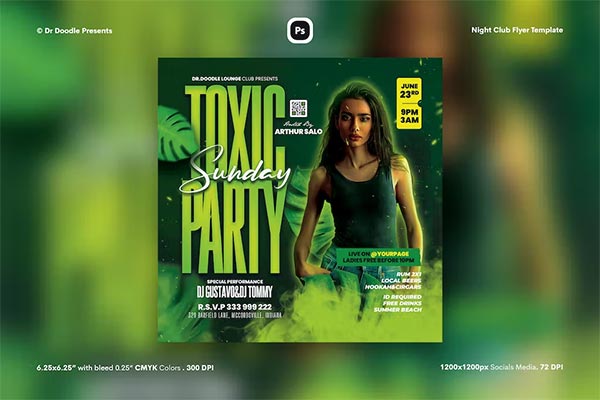 Night Club Customizable Flyer Template