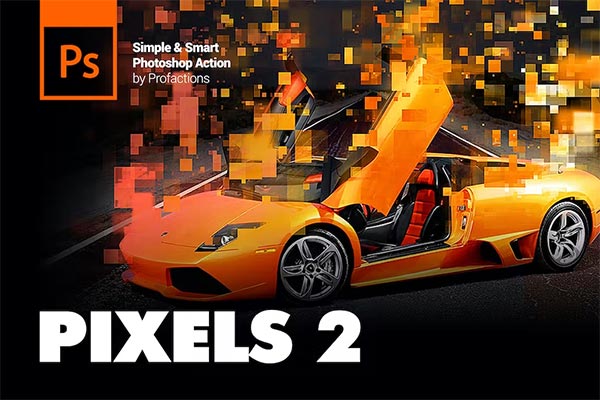 Pixels 2 Photoshop Action