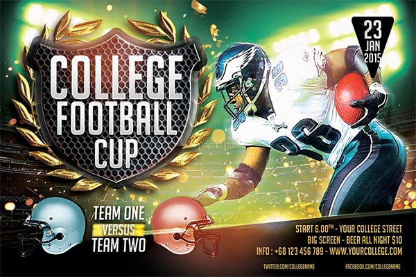 College Football Flyer Template