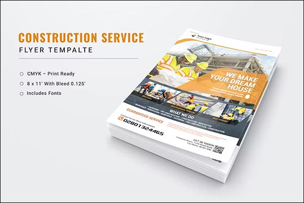 Construction Service Print Flyer