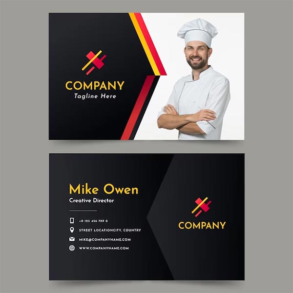 Free PSD Chef Business Card Template