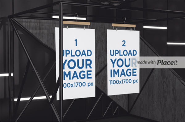 Hanging Poster PSD Mockup Template