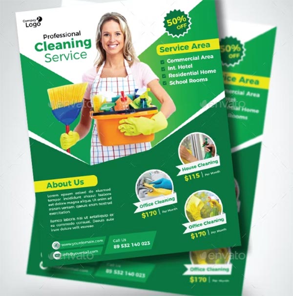 Cleaning Service Flyer Templates