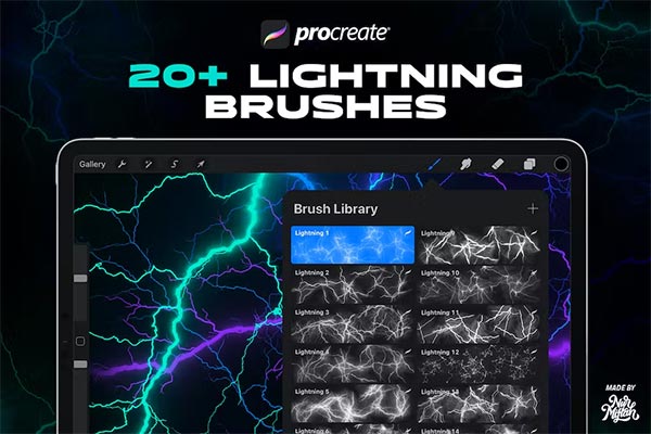 Procreate Lightning Brushes