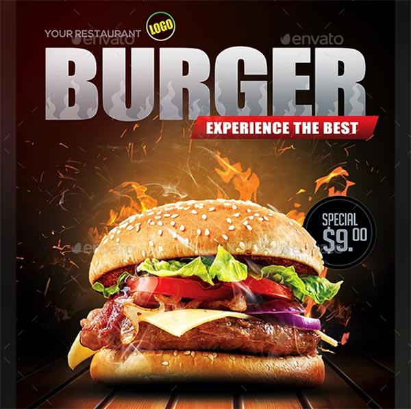 Burge Food Flyer Design