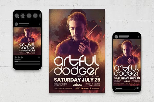 DJ Nightclub Event Flyer Template