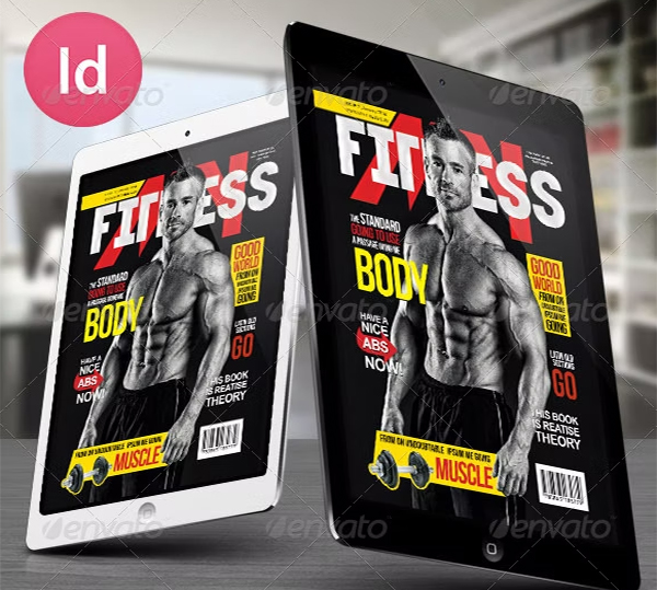 Fitness Tablet Magazine Template