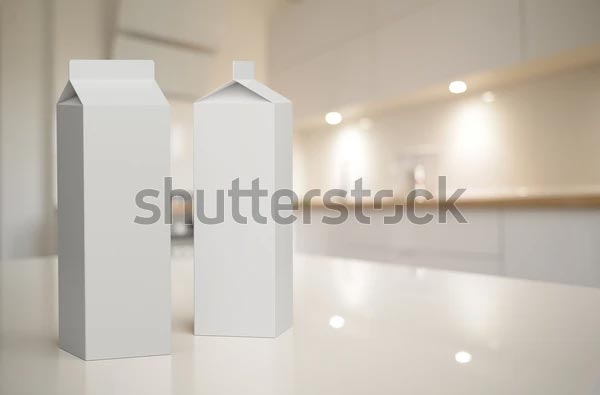 Milk and Juice Carton Packaging Box Mock-up