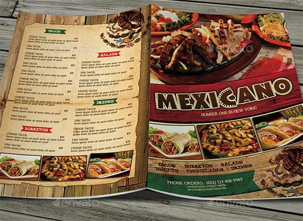 Mexican Menu Bifold Template Mexican Menu Bifold Template