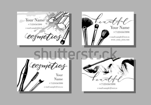 Makeup Artist Business Vector Card Makeup Artist Business Vector Card