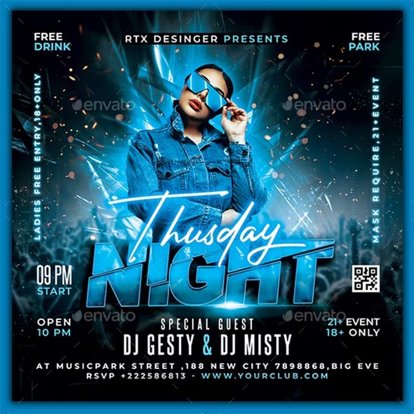 Thusday Night Club Flyer Template