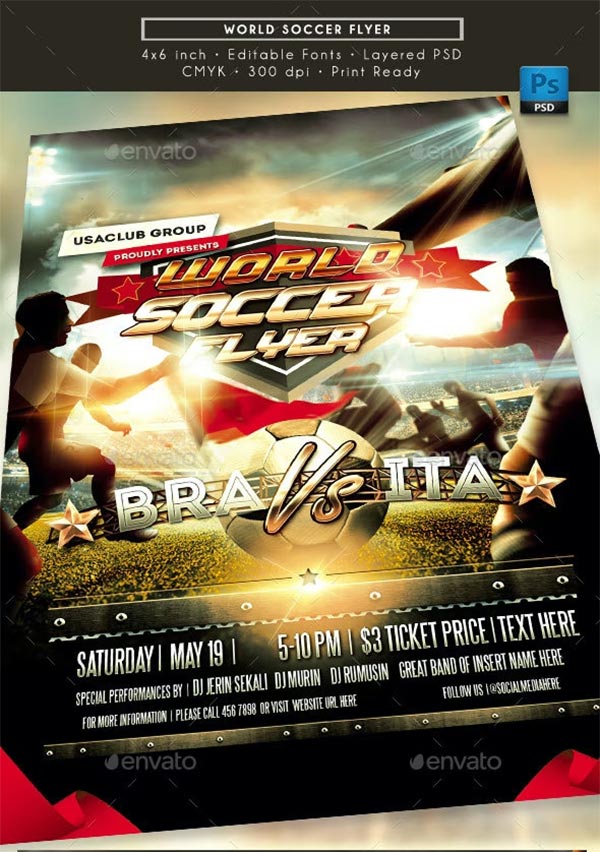 World Soccer Cup Flyer Template