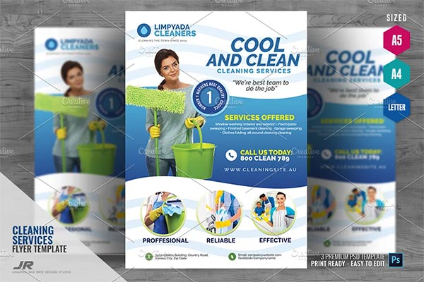 Commercial Cleaning Company Flyer Template