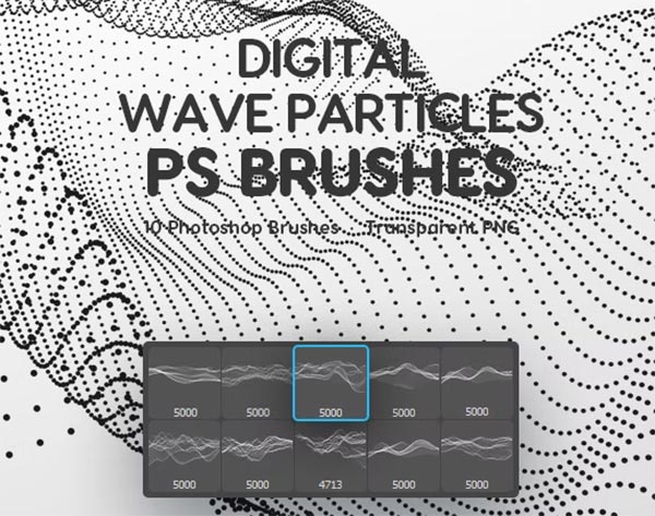 Digital Wave Particles PSD, Vector Brushes