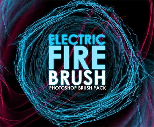 Electric Fire Abstract Smoke Photoshop Brush Pack