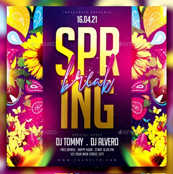 Spring Break Celebration Flyer