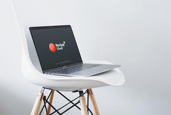 MacBook Chair Mockup MacBook Chair Mockup