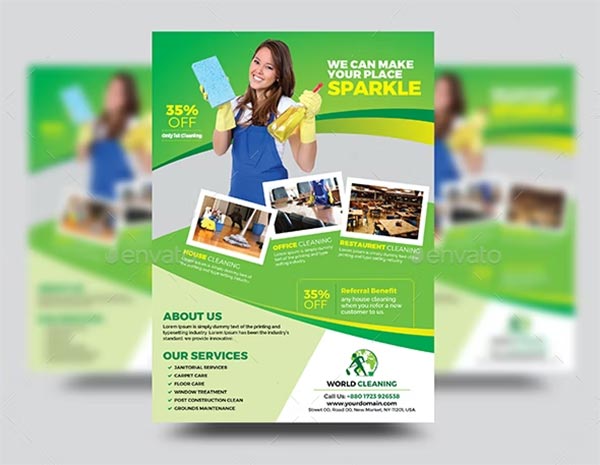 Cleaning Services InDesign, INDD Flyer