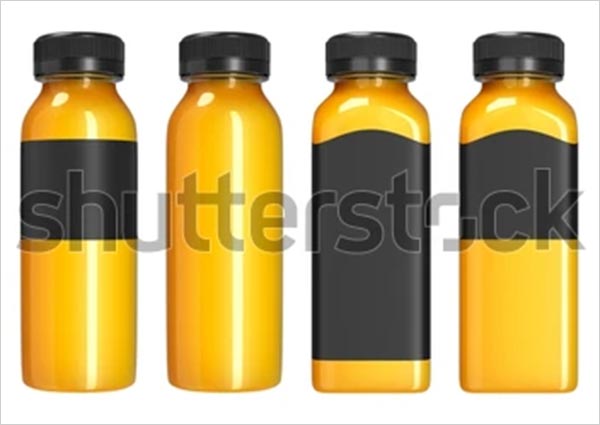 Orange Fruit Juice Bottle Vector Mockup Orange Fruit Juice Bottle Vector Mockup