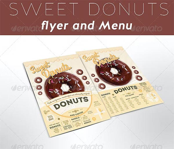 Sweet Donuts Flyer and Menu Template