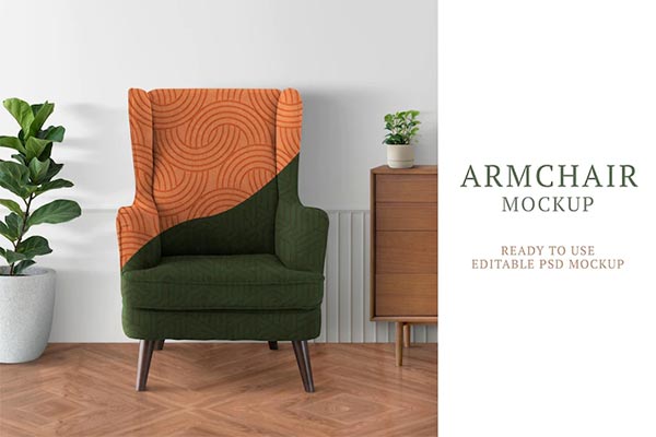 Free Armchair Sofa Mockup Free Armchair Sofa Mockup