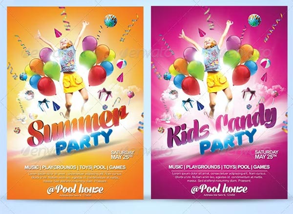 Kids Party Flyer Teamplate