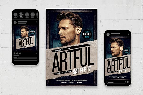 DJ Nightclub Event PSD Flyer Template