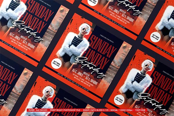 Night Club Event Adobe Photoshop Flyer