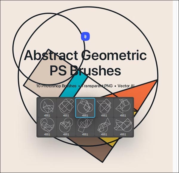 Abstract Geometric Photoshop Brushes