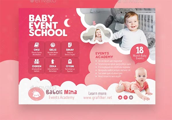 Baby Event Flyer PSD Templates