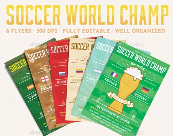 World Champ and Soccer Football Events Flyer