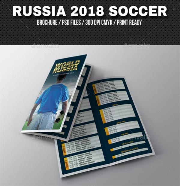 Russia World Soccer Cup Brochure Template