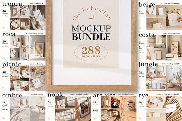 Office Bohemian Mockup Bundle
