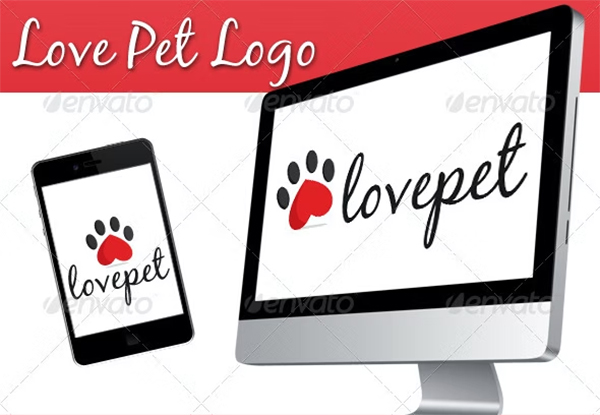 Love Pet Logo Template