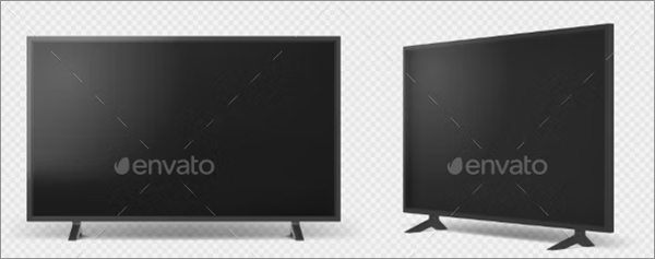 Realistic Tv Isolated Transparent Background