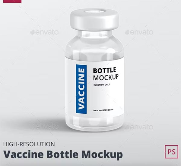 Vaccine Bottle Mockup
