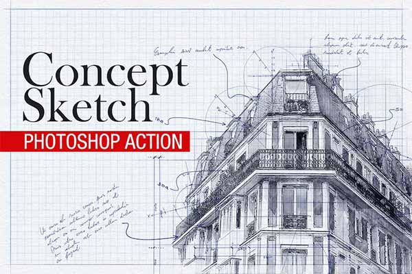 Concept Sketch Photoshop Action