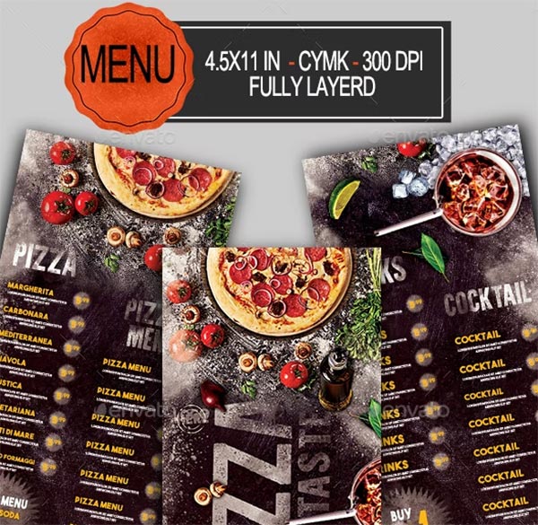 Pizza Menu Flyer Template