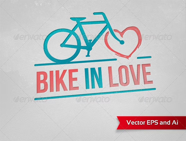 Bike In Love Logo Template