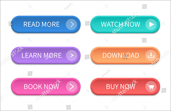 Vector website Modern Buttons