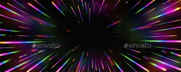 Rainbow Light Speed Transparent Background