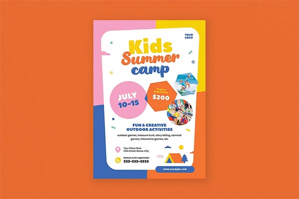Kids Summer Camp Event Flyer Template