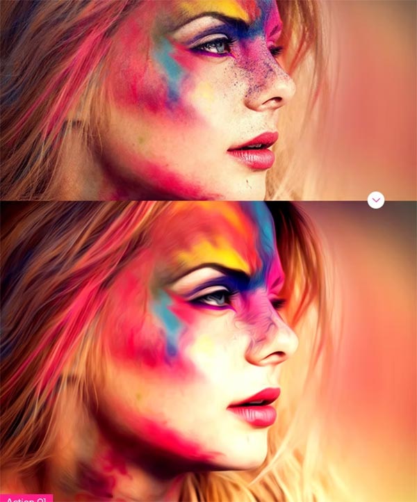 Oil Painting Action Template