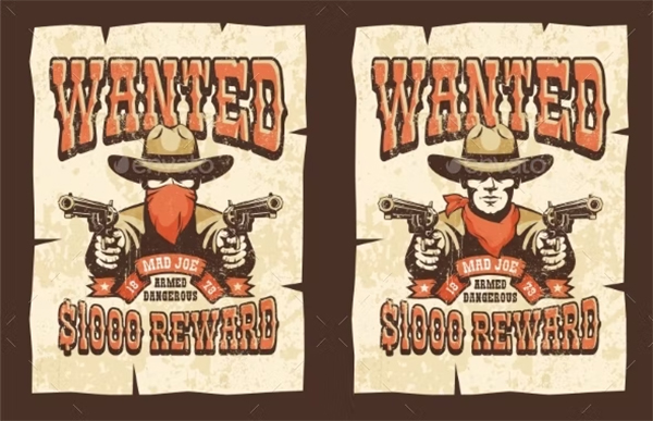 Wanted Cowboy Poster Template Wanted Cowboy Poster Template