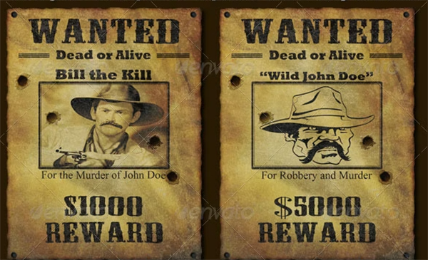 Wanted Poster and Mockup Template