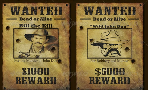 Wanted Poster and Mockup Template Wanted Poster and Mockup Template